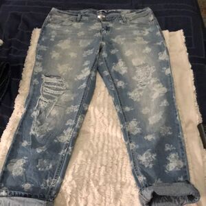 Cute cropped floral Bongo jeans size 13